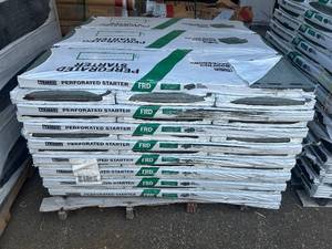 lot 4 image: TAMKO Pallet of 45 Bundles of- 13-14 x 39-38 Perforated Starters (16 per bundle)