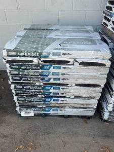 lot 5 image: TAMKO Lot of 42 Bundles of- 12-14x12 Hip & Ridge (26 shingles per bundle)- Rustic Black