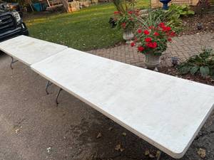 lot 85 image: 8 foot Folding Tables