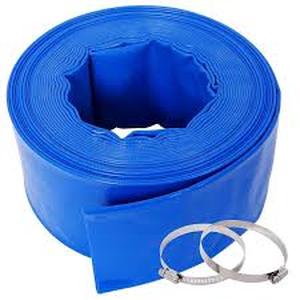 lot 37 image: cadeninc Backwash Hose 4 in. x 100 ft. Heavy Duty Blue PVC Lay Flat Water Discharge Pump Hose with 2 Clamp for Pool Filter Pump Customer Returns See Pictures