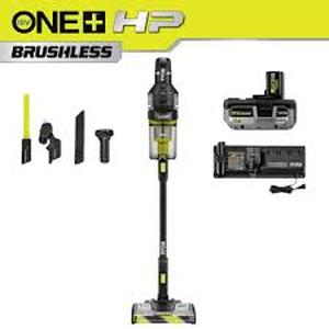lot 66 image: RYOBI ONE HP 18V Cordless Advanced WHISPER Series Stick Vacuum Kit with 4.0 Ah Battery and ChargerUsed Customer Returns See Pictures