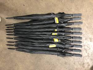 lot 12 image: Lot of FIRM GRIP 5 ft. Golf Umbrella in All Black  Customer Returns See Pictures