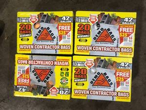 lot 43 image: Lot of Demobags 42-Gallon Contractor Heavy Duty Trash Bags (20-Count)   Customer Returns See Pictures