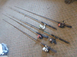 lot 33 image: 5  Fishing Rods and Reels