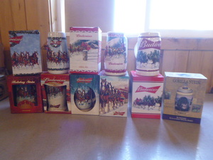 lot 49 image: 8 Budweiser Beer Steins