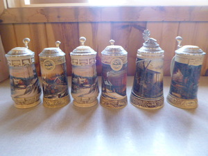lot 50 image: 6 Terry Redline Beer Steins