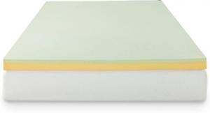 lot 17 image: ZINUS 3 Inch Green Tea Memory Foam Mattress Topper, Pressure-Relieving Layers, CertiPUR-US Certified, Short Queen