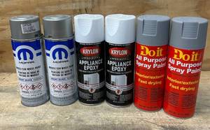lot 49 image: DO IT, KRYLON, MOPAR Spray paint lot of 6