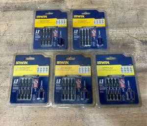 lot 67 image: IRWIN 5-Piece Impact Driver Bit Set lot of 5