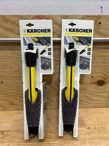 lot 99 image: Karcher 20-inch Wheel Rim Brush for Electric Pressure Washers with Bayonet Connectors (lot of 2)