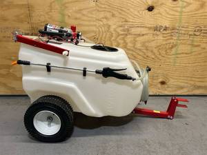 lot 135 image: NorthStar Tow-Behind Trailer Boom Broadcast and Spot Sprayer, 31 Gallons, 2.2 GPM, 12 Volt DC MSRP $529.99
