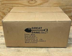 lot 136 image: THE GREAT DANE Case of 3-  Multi-Purpose Poly Tarps 20  x 30