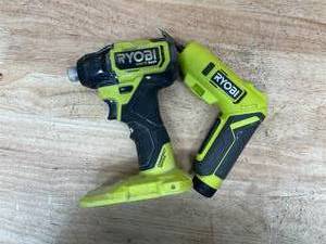 lot 181 image: RYOBI - Lot of 2 - Impact Driver and Screw Driver(Non Working)