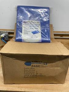 lot 190 image: Great Dane - Lot of 5 - Heavy Blue Poly Tarp 20 x 20 (09192570)