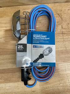 lot 194 image: Artic Blue Worklight wMetal Bulb Guard