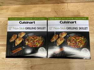 lot 198 image: Cuisinart - Lot of 2 - CNW-200 Non-Stick Grilling Skillet, 12 Inch