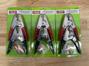 lot 202 image: Uriah - Lot of 3 - 500Amp Booster Cable Clamps Extra Heavy Duty Spring Tension Side Mounting, 2pcsset