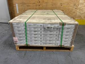 lot 1A image: LIFEPROOF Pallet of 28 Boxes of- Sterling Oak 6 MIL x 8.7 in. W x 48 in. L Click Lock Waterproof Luxury Vinyl Plank Flooring (Total of 561.68 sq. ft.)