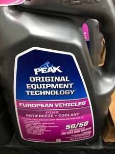 2 @ 1 GAL PEAK EUROPEAN VEHICLES PINK ANTIFREEZE & COOLANT