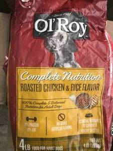 lot 67 image: 4  4LB BAGS, OL ROY DOG FOOD