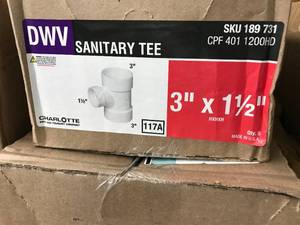 lot 105 image: DWV SANITARY TEE