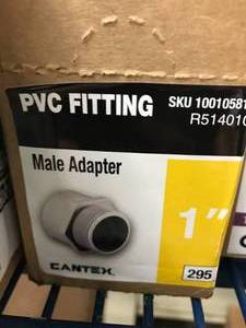 lot 110 image: PVC FITTING 1 MALE ADAPTER