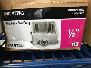 lot 112 image: PVC FITTING FSE BOX TWO GANG