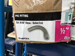 lot 113 image: PVC FITTING SCHEDULE 40 90 ELBOW
