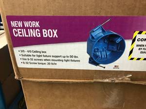 lot 99 image: CEILING BOX-BLUE