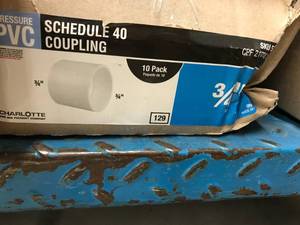 lot 116 image: PVC SCHEDULE 40 COUPLING 34