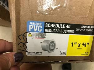 lot 122 image: PVC SCHEDULE 40 REDUCER BUSHING