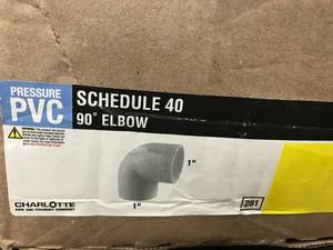 lot 128 image: PVC SCHEDULE 40 90 ELBOW