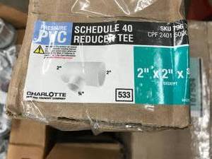 lot 131 image: PVC SCHEDULE 40, REDUCER TEE