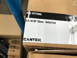 lot 139 image: PVC FITTING, SCHEDULE 40, 90 ELBOW