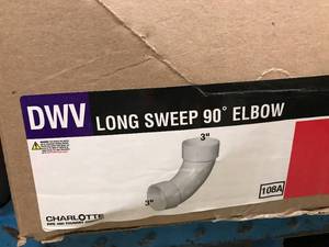lot 143 image: DWV LONG SWEEP 90 ELBOW 3