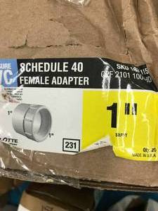 lot 149 image: PVC SCHEDULE 40, FEMALE ADAPTER, 1