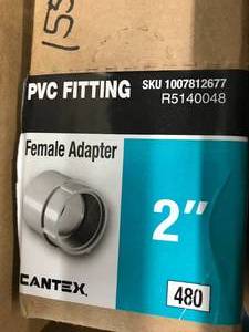 lot 155 image: PVC FEMALE ADAPTER 2