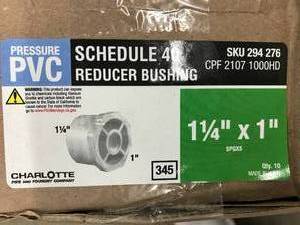 lot 157 image: PVC SCHEDULE 40, REDUCING BUSHING