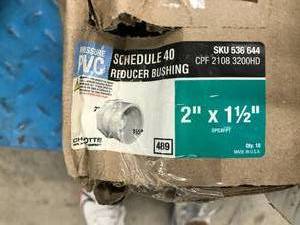 lot 195 image: PVC SCHEDULE 40, REDUCER BUSHING