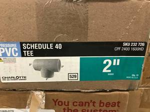 lot 201 image: PRESSURE PVC SCHEDULE 40, 2 TEE