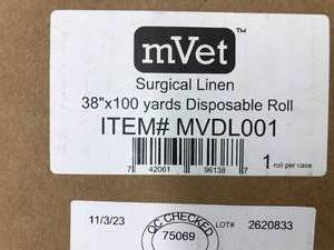 lot 189 image: MVET SURGICAL LINEN