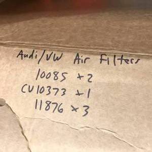 lot 166 image: FRAM ASSORTED AUDIVW AIR FILTERS