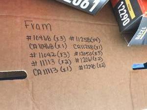 lot 163 image: FRAM ASSORTED HONDA AIR FILTERS