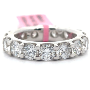 lot 13 image: NEW 5 Carat Diamond Full-Eternity Ring in 14k White Gold w Report Retail $5,995 Tag Included VIDEO