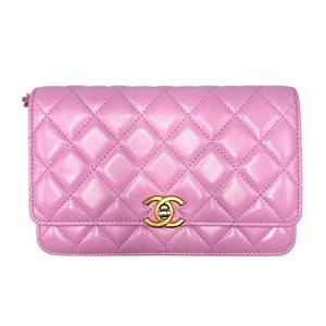 lot 0 image: Chanel Pink Quilted Lambskin Wallet on Chain Pre-Owned Retail $3,500