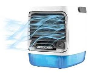 lot 6 image: Lot of ARCTIC AIR Turbo Chill Desktop Evaporative Space Cooler with LED Nightlight  Customer Returns See Pictures