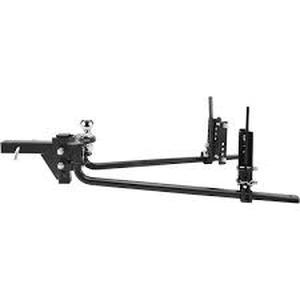 lot 59 image: SKYSHALO Weight Distribution Hitch Kit 2 in. Shank Weight Distributing Hitch 2.5 in. Drop, 6.5 in. Rise (15K lbs., 35 in. Bars)   Customer Returns See Pictures