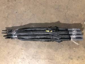 lot 21 image: 10 Pieces of FIRM GRIP 5 ft. Golf Umbrella in All Black  Customer Returns See Pictures