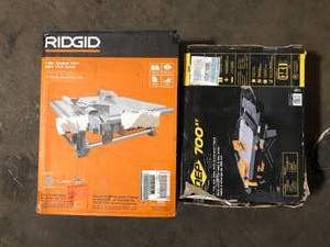 lot 32 image: Lot of Assorted Tile Saw Various Models and Conditions Customer Returns See Pictures