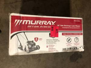 lot 34 image: Murray 20 in. 125 cc Briggs & Stratton Walk Behind Gas Push Lawn Mower with 4 Wheel Height Adjustment and Prime N Pull Start  Not Checked Customer Returns See Pictures